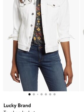 Lucky Brand White Cropped Denim Jacket